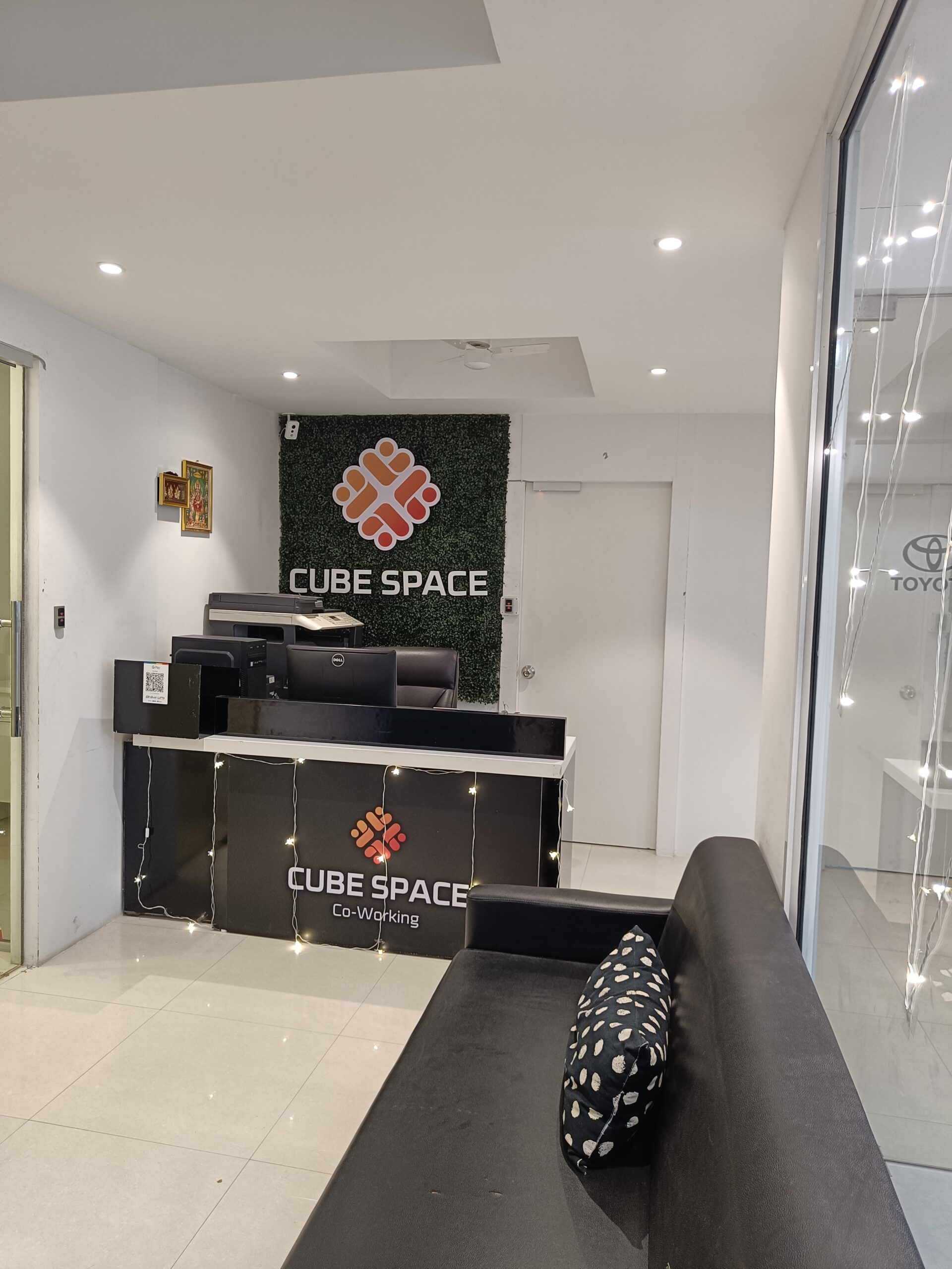 Reception area at Cube Space